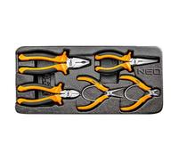 NEO TOOLS 84-230 - Lot 5 pinces pour inserts de servantes - Gris/Orange
