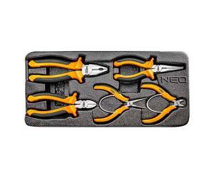 NEO TOOLS 84-230 - Lot 5 pinces pour inserts de servantes - Gris/Orange