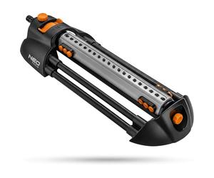 NEO TOOLS Arroseur Oscillant Jardin 20 Buses Réglables, Arroseur Pelouse Grande Surface 320 m², Débit et Portée Ajustables, Base Stable, avec Aiguille de Nettoyage