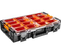 NEO TOOLS Boîte à outils, organiseur, capacité de charge 50kg, taille 575x330x135mm, 4 grands compartiments, 8 compartiments moyens