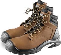 NEO TOOLS Bottes de travail, classe S3 SRC, tige en cuir Crazy Horse, tissu Oxford, passants métalliques, dos profilé - taille 40