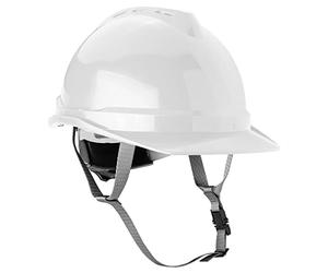 NEO TOOLS Casque industriel avec jugules, circonférence réglable de 52 à 64 cm, matériau : ABS, sangle à 6 points, mentonnière à 4 points, plage de température de -30 °C/+50 °C