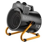 NEO TOOLS Chauffage électrique 3kW industrie, élément chauffant en acier inoxydable, thermostat réglable, protection contre la surchauffe, avec ventilateur, angle de réglage réglable, poignée isolée,