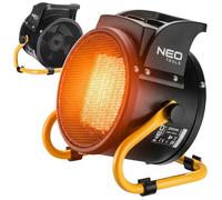 NEO TOOLS Chauffage électrique céramique PTC, 2kW, avec thermostat et disjoncteur, avec ventilateur, silencieux, faible consommation d'énergie, angle réglable, débit d'air 197 m3/h