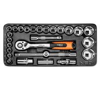 NEO TOOLS ouille 1/2", jeu de 27 pièces, insert