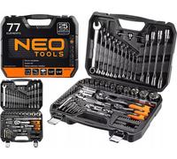 NEO TOOLS ouille 1/4" 1/2", jeu de 77 pièces - CrV - (Douille, douilles, tournevis à douille) en coffret