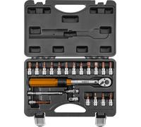 NEO TOOLS Clé dynamométrique bidirectionnelle 5-25Nm, jeu de 21 pièces, clé dynamométrique 1/4