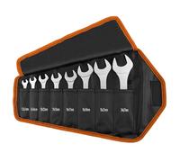 Neo Tools Jeu de 8 clés à fourches slim 09-860, 5,5 x 27 mm, extra-fines, étui en tissu