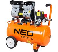 NEO TOOLS Compresseur d'air silencieux & sans entretien 24 l - Moteur à induction pour un fonctionnement silencieux, puissance 8 bar,