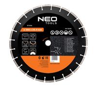 NEO TOOLS : Disque de coupe diamanté, 350 x 25,4 mm, segmenté, soudé au laser