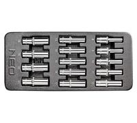 NEO TOOLS Douilles longues 1/2", 8-21 mm, set de 14 pièces, insert