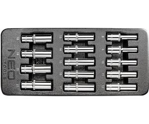 NEO TOOLS Douilles longues 1/2", 8-21 mm, set de 14 pièces, insert