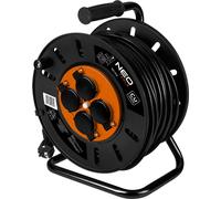 NEO TOOLS Enrouleur de câble - 4 prises - 230 V - IP20 noir - Enrouleur de câble/câble avec 4 prises - Puissance : 3600 W 3 x 2,5 mm 40 m