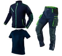 NEO TOOLS Ensemble de Vêtements de Travail Pour Hommes - Pantalon, Veste Polaire et T-Shirt - Qualité Supérieure et Durable - Tailles S à 3XL
