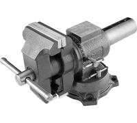 NEO TOOLS Etau de serrurier rotatif 100 mm, 360 degrés, avec enclume, deux types de mors pour pièces ovales et régulières. Fabriqué en fonte
