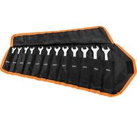 NEO TOOLS Jeu de 12 clés mixtes plates à cliquet avec interrupteur/levier de changement de vitesse 8-19 mm