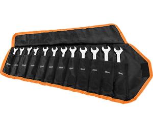NEO TOOLS Jeu de 12 clés mixtes plates à cliquet avec interrupteur/levier de changement de vitesse 8-19 mm