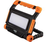 NEO TOOLS Lampe à accu 3000 lm SMD LED, 30W, chargeur 230V, accu lithium-ion 3,7V 8000mAh, câble USB C, fonction powerbank, 3 fonctions 3000lm durée de fonctionnement 2h, 1500lm - 4h, 750 lm - 7.5h