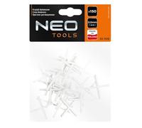 NEO TOOLS Lot de 100/150/200 croix de carrelage en plastique, 7 tailles, 1 à 5 mm, universelles, réutilisables, espacement uniforme entre les carreaux (150, 3 mm)