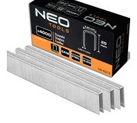 NEO TOOLS Lot de 4000 agrafes galvanisées pour agrafeuse pneumatique NEO modèle 14-570 GA18 type 90 (4K) Longueur 10-40 mm - Fil d'acier galvanisé résistant à la corrosion (20 mm)