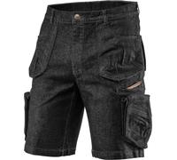 NEO TOOLS Noir court - Pantalon de travail en denim - Pantalon de sécurité Pantalon de protection vêtements de travail d'été - Taille XXL