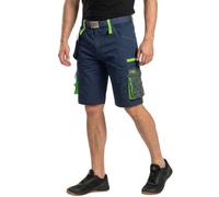 NEO TOOLS Pantalon de Travail Court avec Ceinture pour Homme 62% Coton, 35% Polyester, 3% élasthanne 270 g/m² Taille XS à 3XL - Bleu - XXXL