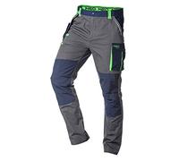 NEO TOOLS Pantalon de Travail de qualité supérieure pour Homme, 100% Coton 210 g/m², Ripstop, Genoux renforcés en Cordura, Taille élastique réglable