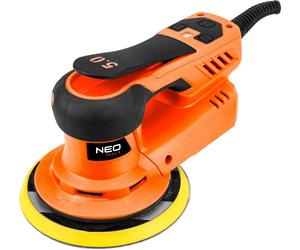 NEO TOOLS Ponceuse excentrique, 350W Ponceuse, 6 vitesses, filaire avec 6 pcs papier abrasif (grain 80/100/120/150/180/240), Multi ponceuse