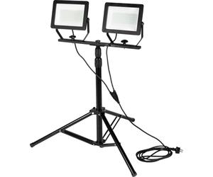 NEO TOOLS Projecteur double 200W SMD LED 17000lm ; sur pied télescopique 1,8m ; 230 V 50 Hz ; angle d'éclairage 110 degrés ; IP65 ; atelier, studio photo ; câble 3m ; aluminium