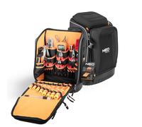 NEO TOOLS Sac à dos à outils pour électricien, 31 pièces, avec outils pour électricien, 26 poches, kit d'outils électriques mobiles et durables, dans un sac à dos, 01-313