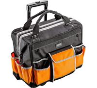 NEO TOOLS Sacoche à outils - Sacoche à outils pro - Sacoche à outils pour bricoleurs et amateurs - Taille 44.5 x 35 x 27.2 cm avec roulettes