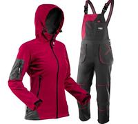 NEO TOOLS Salopette de travail pour femme ou SET avec veste et salopette Taille S - XXL | Design moderne, Salopette de travail pour femme avec bretelles élastiques, poches dissimulées, renforcée, XL