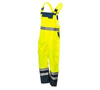 NEO TOOLS Salopette haute visibilité pour homme, imperméable, 100% polyester Oxford avec revêtement PU, bretelles réglables, taille S, jaune