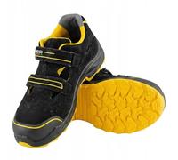 NEO TOOLS Sandales de sécurité S1 ESD, chaussures de travail avec embout composite, classe de protection S1 FO SR, sandales de travail en cuir respirantes, fermeture , construction légère, Noir et