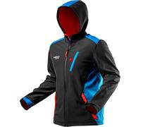 NEO TOOLS Softshell Jacket HD+ - Veste coupe-vent - Softshell étanche avec capuche - Noir et bleu - Taille L