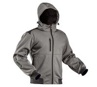 NEO TOOLS Softshell Jacket - Veste coupe-vent - Softshell étanche - Veste de travail softshell avec capuche amovible - Taille M