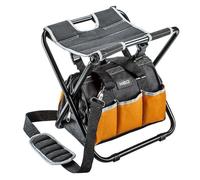 Neo tools Tabouret pliant avec sac de monteur en polyester 600D - Moyen - Noir