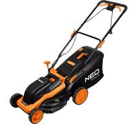 NEO TOOLS Tondeuse électrique 1600W - largeur de coupe 38cm, réglage en hauteur centralisé sur 6 positions (25-75mm), bac de ramassage 45L avec indicateur de remplissage