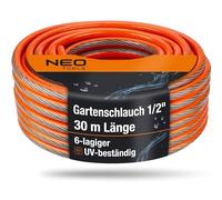 NEO TOOLS Tuyau d'arrosage professionnel 6 plis, 1/2 "ou 3/4" | PVC, renforcé de polyester croisé et tricot | Food Safe: convient à l'eau potable | différents modèles