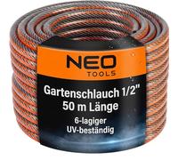 NEO TOOLS Tuyau d'arrosage professionnel 6 plis, 1/2 "ou 3/4" | PVC, renforcé de polyester croisé et tricot | Food Safe: convient à l'eau potable | différents modèles