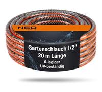 NEO TOOLS Tuyau d'arrosage professionnel 6 plis, 1/2 "ou 3/4" | PVC, renforcé de polyester croisé et tricot | Food Safe: convient à l'eau potable | différents modèles
