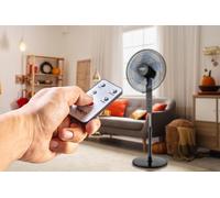 NEO TOOLS Ventilateur de sol 45W, dia. 40 cm, 3 vitesses, oscillation, télécommande
