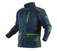 NEO TOOLS Veste de travail premium 62 % coton, 35 % polyester, 3 % élasthanne 2570 g/m² Taille XS à 3XL avec coudes et épaules en Cordura Col haut et poignets élastiques
