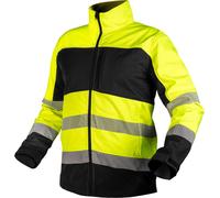 NEO TOOLS Veste Softshell de sécurité classe - jaune/noir, bandes réfléchissantes, poches avec fermeture éclair