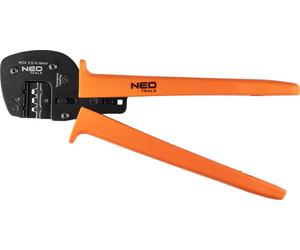 NEO TOOLS Zage pour le sertissage de connecteurs MC4 de 2,5, 4,5 et 6.0 mm2, blocage forcé, porte-goupille réglable, matériau de la poignée PVC, clé Torx, lors du montage de panneaux photovoltaïques