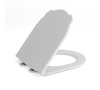 NeoArt Siège WC Forme D Double Soft-Close Abaissier Robuste Duroplast Système Démontage Rapide en un Clic Blanc