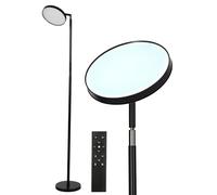 Neoglint Lampadaire LED Dimmable sur Pied, 1.75m Lampe 5 Couleurs, Contrôle Tactile et Télécommande Magnétique, Éclairage 360°, Minuterie, Montage sans Outils, Salon Bureau (Noir