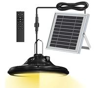 Neoglint Lampe Solaire Exterieur, 100 LED, 3 Modes(3000k-5200k) Suspension Solaire Extérieur avec Détecteur de Mouvement, Télécommande, Lampe Solaire Étanche IP66 pour Jardin, Camping, Cour-Φ17cm