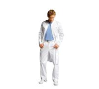neoLab Blouse de laboratoire homme en tissu mixte coton-polyester, col montant, blanche, taille 48