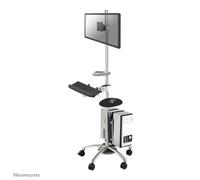 Neomounts FPMA-MOBILE1800 Neomounts höhenverstellbarer PC-Tisch FPMA-MOBILE1800 silber für 1 Monitor, 1 Tastatur, 1 Maus, 1 PC